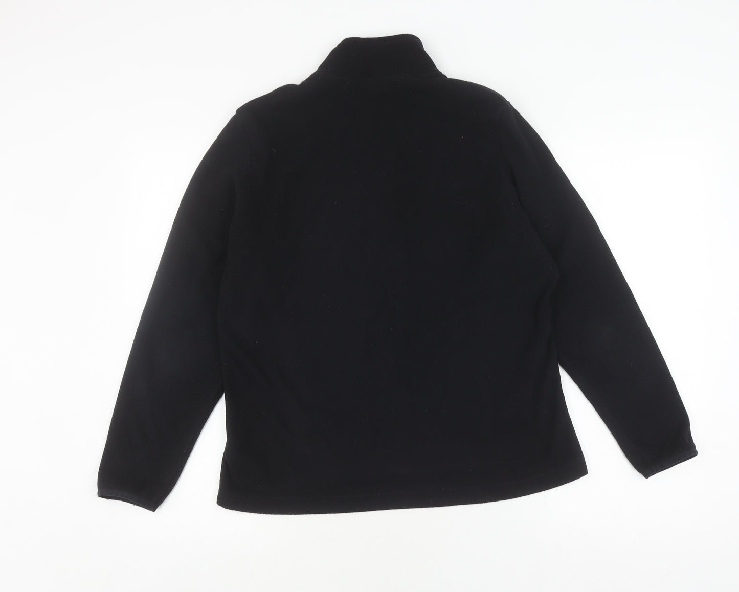 Marks and Spencer Women's Black Fleece Zip Jacket Size 14