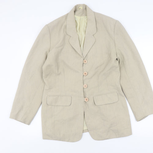 Dorothy Perkins Women's Beige Blazer Size 14