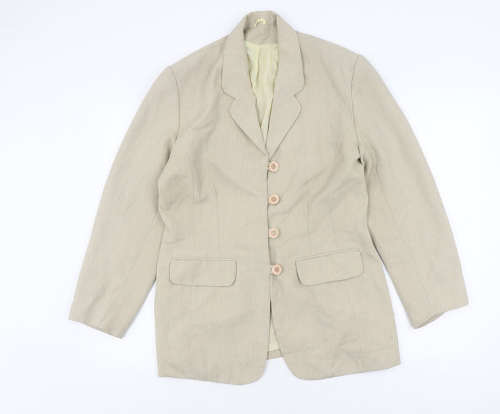 Dorothy Perkins Women's Beige Blazer Size 14