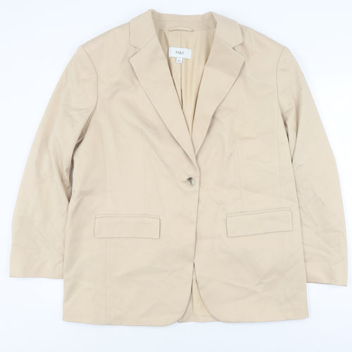Marks & Spencer Women's Beige Blazer Size 16