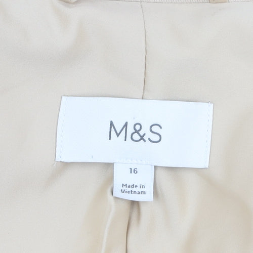 Marks & Spencer Women's Beige Blazer Size 16