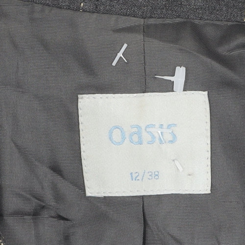 Oasis Women's Grey Check Blazer Size 12