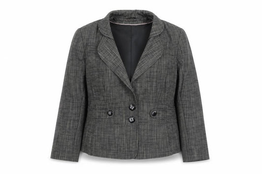 Front view of Principles Women's Grey Check Suit Jacket, size 18