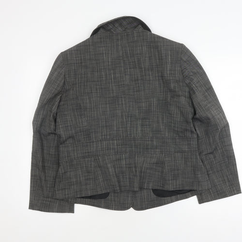 Principles Women's Grey Check Suit Jacket Size 18