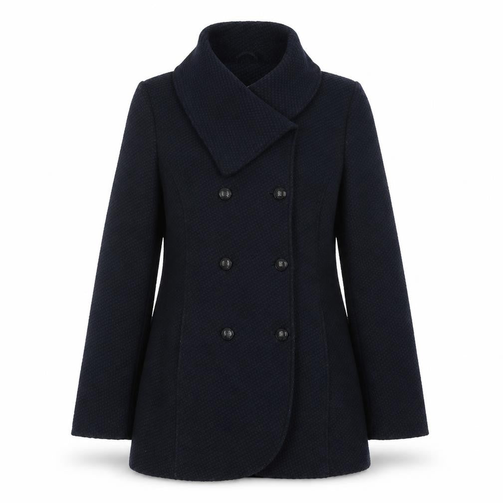 Front view of Jessica Simpson Women's Blue Pea Coat, size L