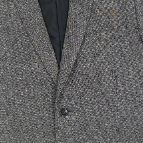 H&M Men's Grey Herringbone Blazer, Size 42R
