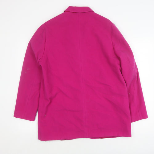 Next Women's Pink Mid-Length Wool Blazer, Size 14