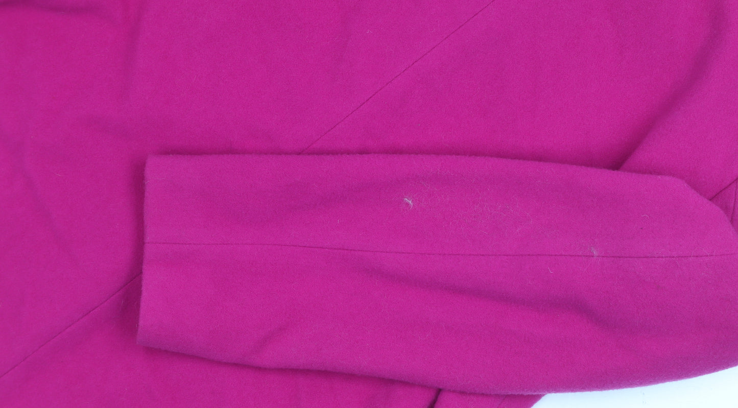 Next Women's Pink Mid-Length Wool Blazer, Size 14