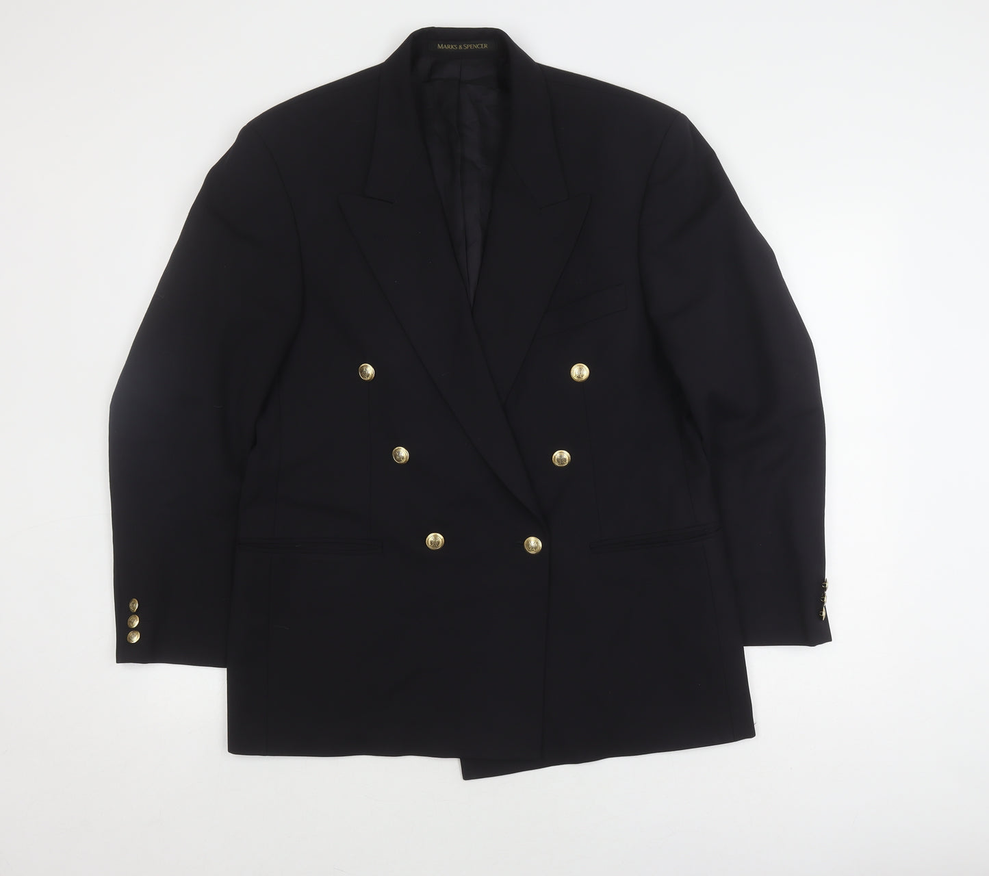 Marks and Spencer Men's Blue Blazer 40S Double-Breasted