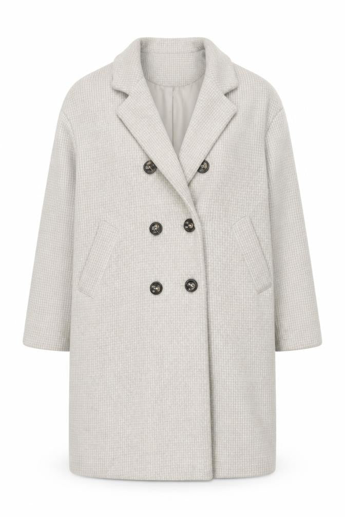 Front view of New Look Beige Women's Pea Coat, size 10