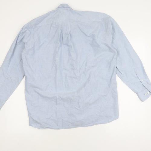 Next Men's Blue 15 Button-Up Shirt, Regular Fit, Long Sleeve