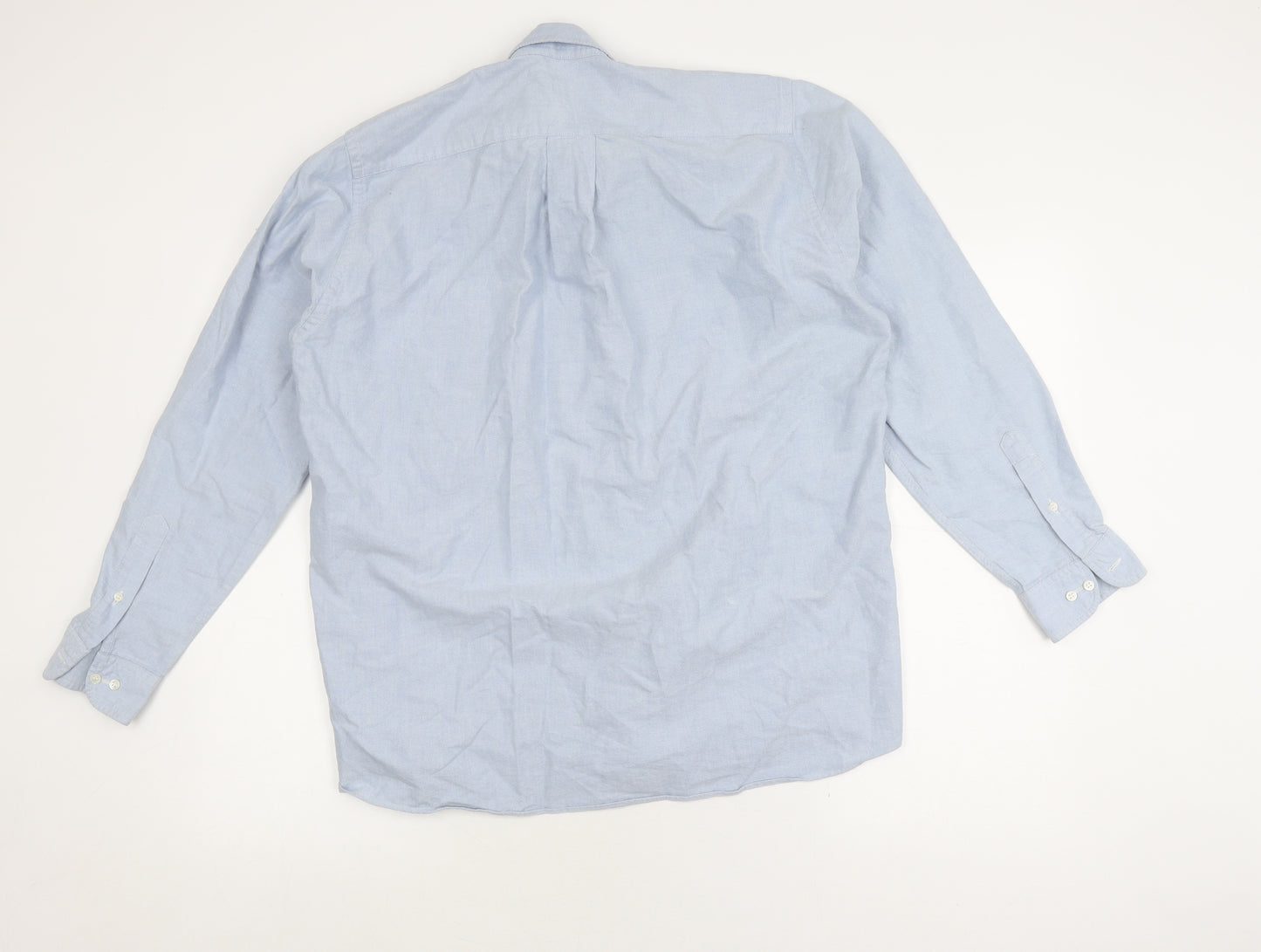 Next Men's Blue 15 Button-Up Shirt, Regular Fit, Long Sleeve