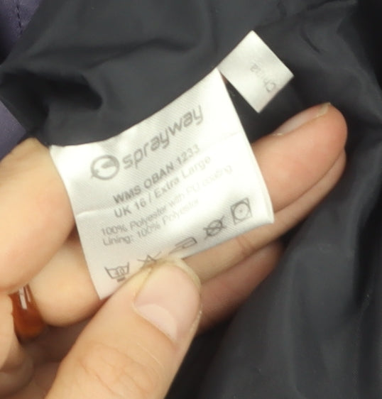 Sprayway Women's Purple Hooded Jacket Size 16