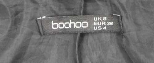 Boohoo Women's Black Coat Size 8