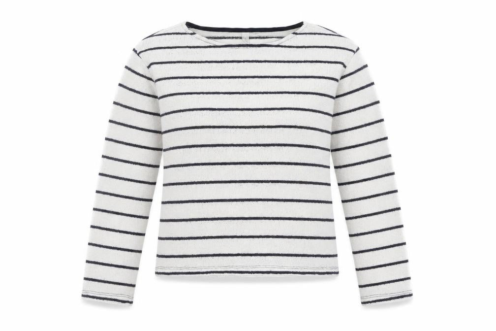 Front view of H&M Women's Multicoloured Striped Jumper Sz 12
