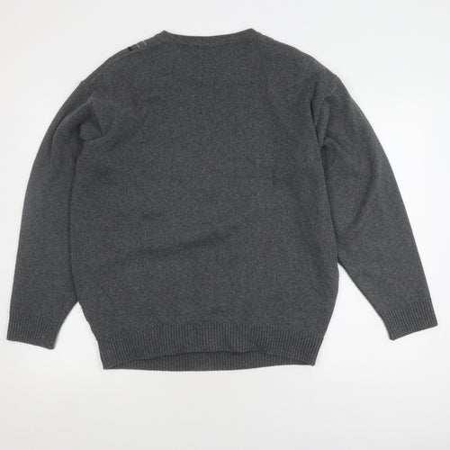Carson Men's Grey Pullover Jumper Size L Geometric