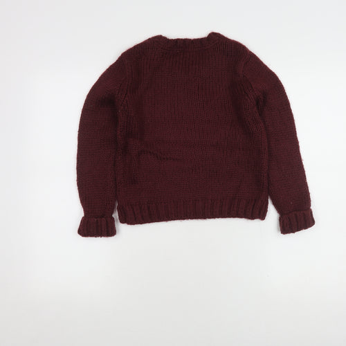 Next Girls Red Heart Pullover Jumper 9-10 Years
