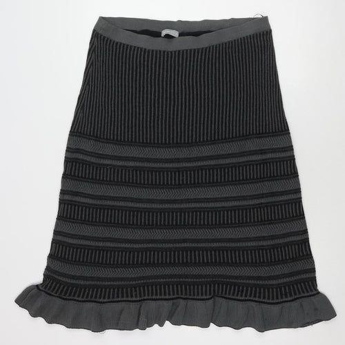 Marks and Spencer Women's Black Geometric Knit Skirt Size 18