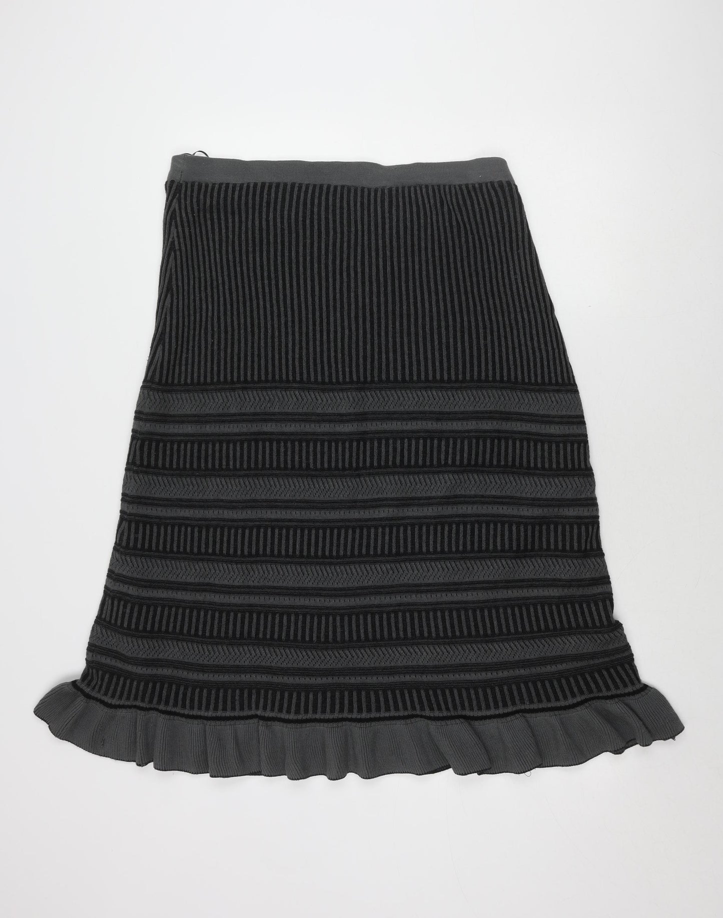 Marks and Spencer Women's Black Geometric Knit Skirt Size 18