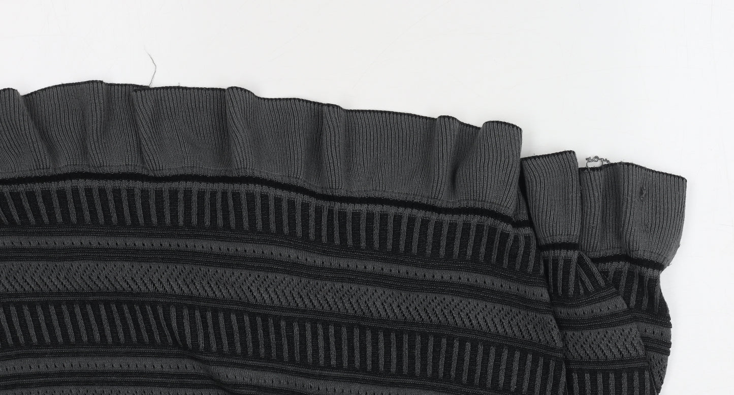 Marks and Spencer Women's Black Geometric Knit Skirt Size 18