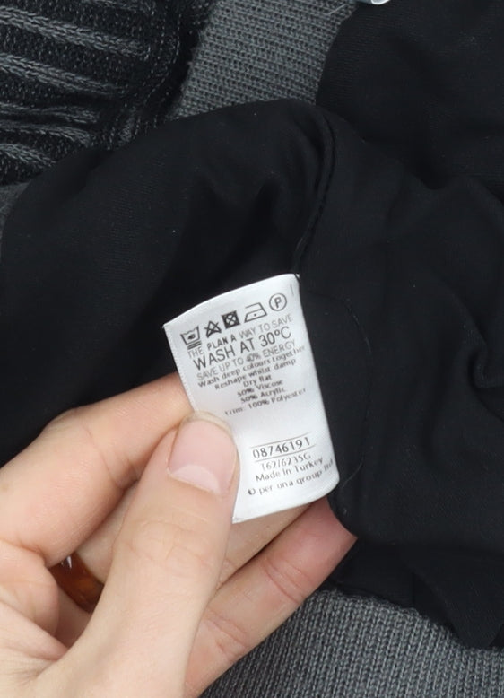 Marks and Spencer Women's Black Geometric Knit Skirt Size 18