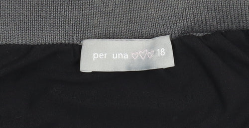 Marks and Spencer Women's Black Geometric Knit Skirt Size 18