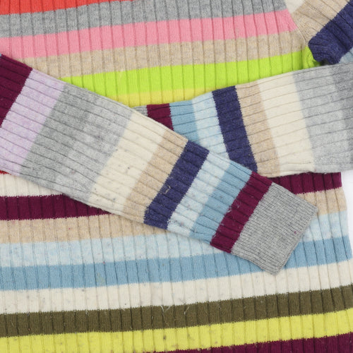 GAP Women Multicoloured Striped Wool Blend Jumper S