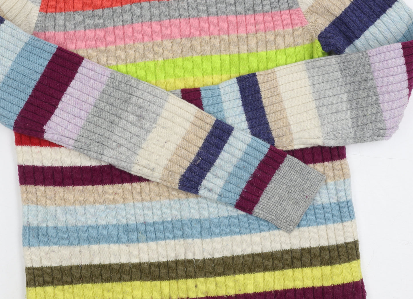 GAP Women Multicoloured Striped Wool Blend Jumper S