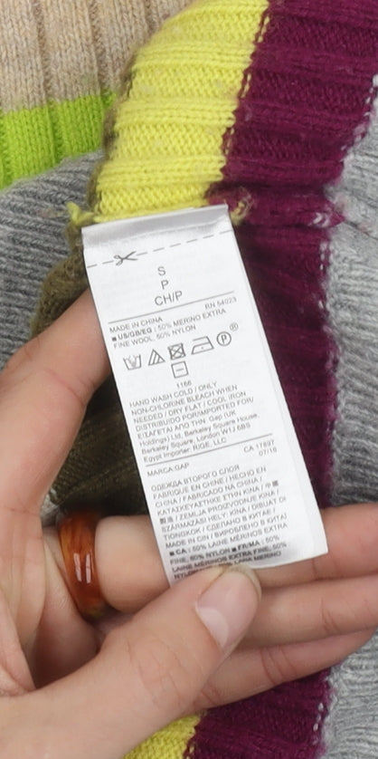 GAP Women Multicoloured Striped Wool Blend Jumper S