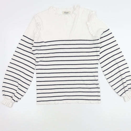Somerset Women's Striped Jumper Blue White Size 14
