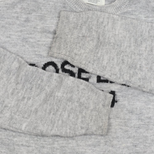 H&M Girls Grey Pullover Jumper, Size 12-13 Years