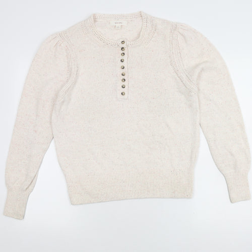 Per Una Women's Ivory Henley Jumper, Size 14