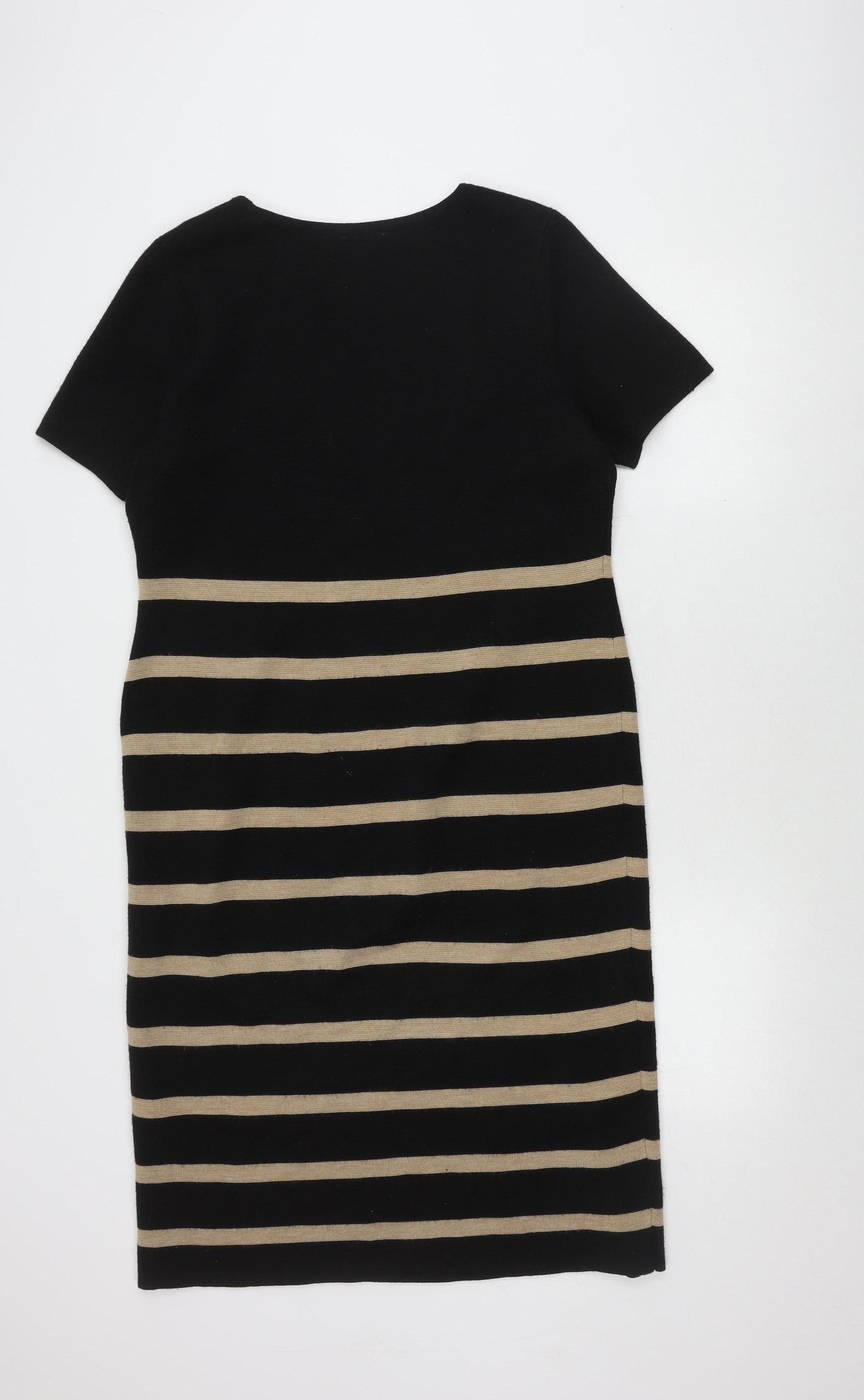 CC Women's Black Striped Sheath Dress M