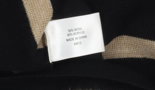 CC Women's Black Striped Sheath Dress M