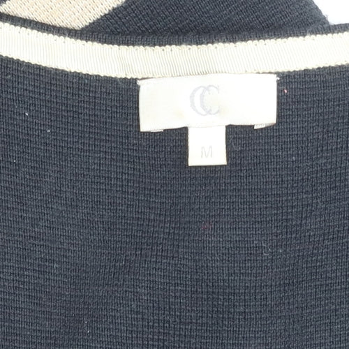 CC Women's Black Striped Sheath Dress M