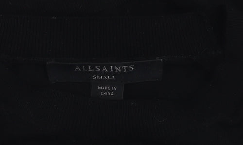 AllSaints Women's Black Basic Top, Size S, Regular Fit