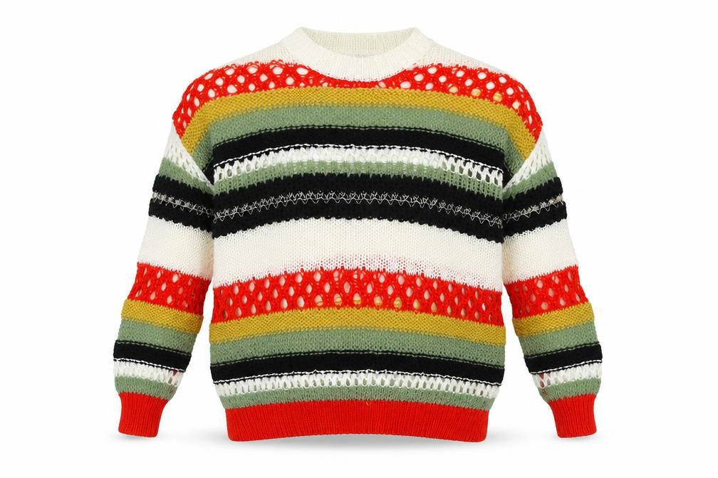 Front view of River Island Women's Multicoloured Striped Jumper S