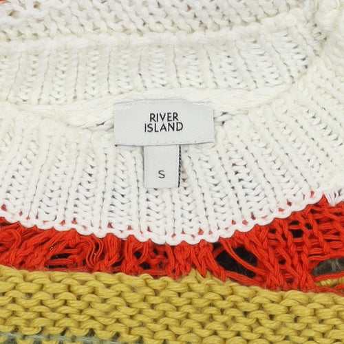 River Island Women's Multicoloured Striped Jumper S