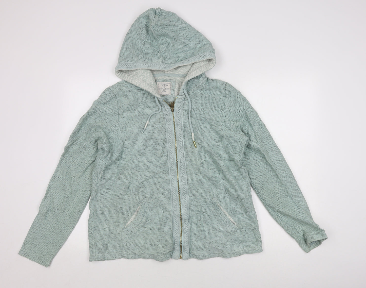 Fat Face Women’s Green Full Zip Hoodie Size 16