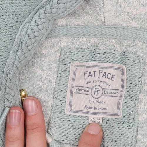 Fat Face Women’s Green Full Zip Hoodie Size 16