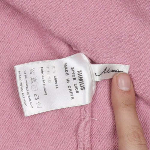 Mimius Women's Pink Cardigan, Size S, Casual Style