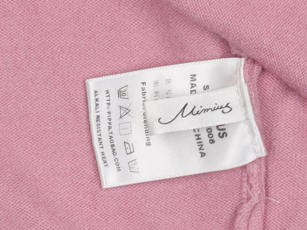 Mimius Women's Pink Cardigan, Size S, Casual Style