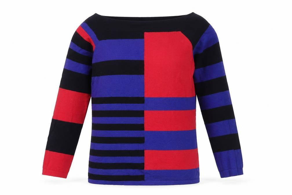 Front view of Next Women's Multicoloured Striped Boat Neck Jumper
