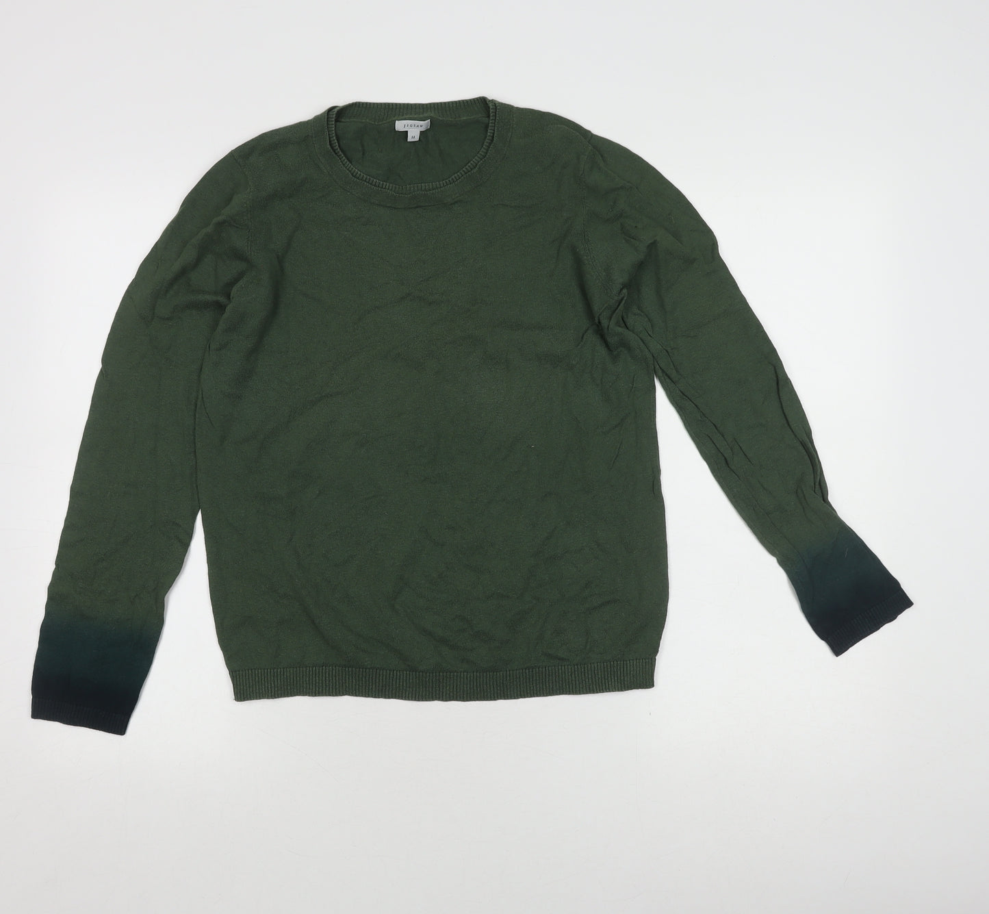 Jigsaw Women's Green Pullover Jumper, M, Cotton Cashmere