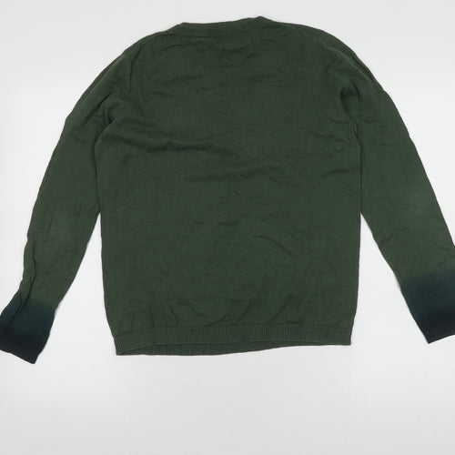 Jigsaw Women's Green Pullover Jumper, M, Cotton Cashmere