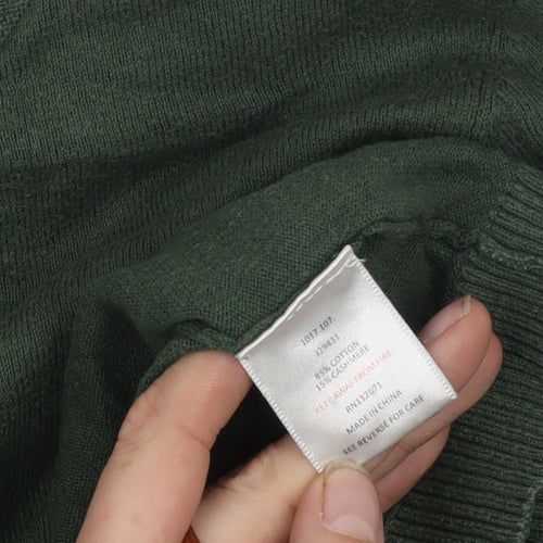 Jigsaw Women's Green Pullover Jumper, M, Cotton Cashmere