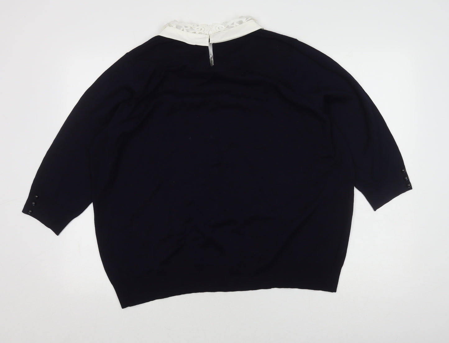 Bonmarché Women's Black XL Collared Pullover