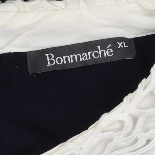 Bonmarché Women's Black XL Collared Pullover