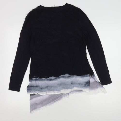 Mint Velvet Women's Black V-Neck Wrap Top Size 8