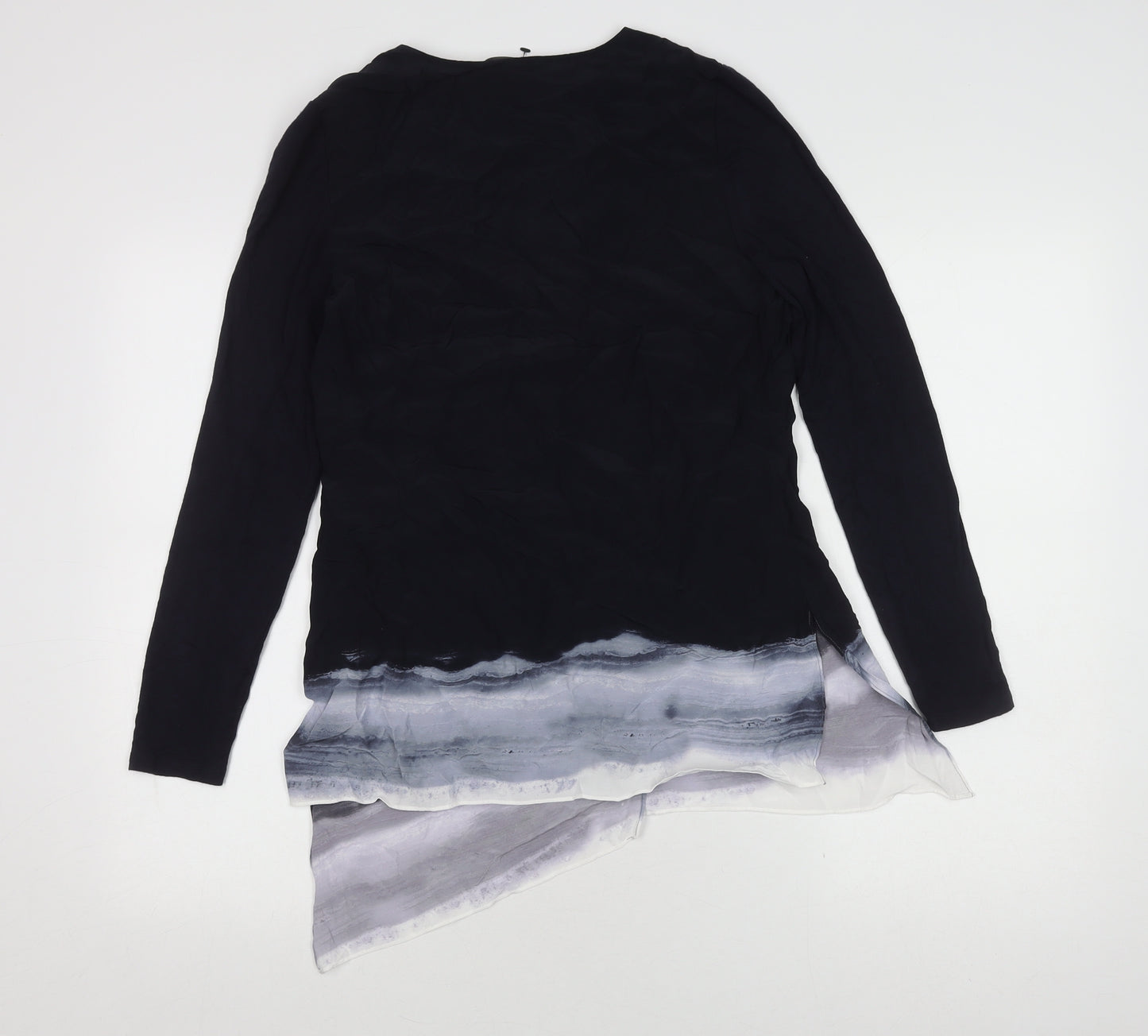 Mint Velvet Women's Black V-Neck Wrap Top Size 8